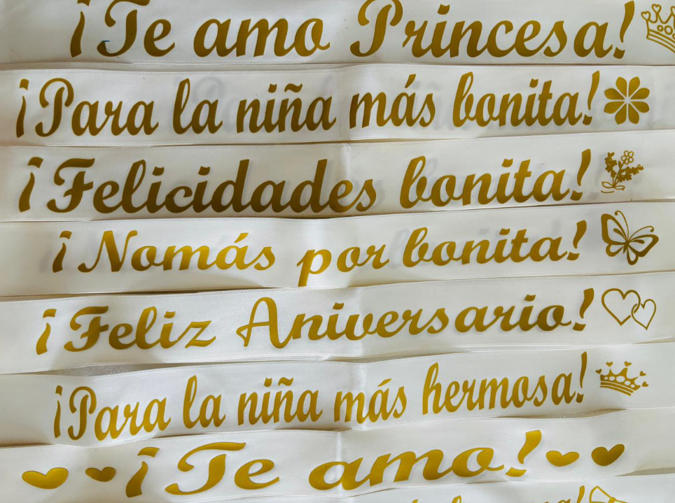 Listón, Te Amo Princesa, Beige