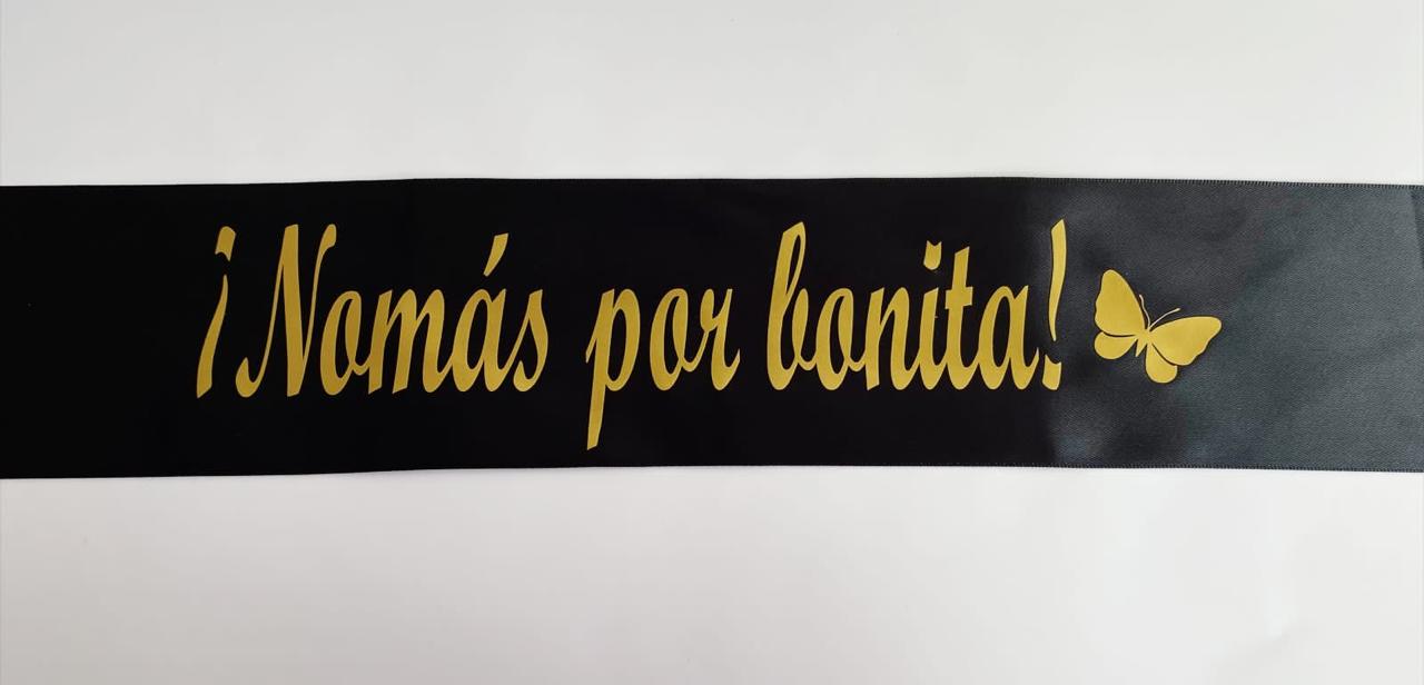 Listón: Nomás por Bonita, Negro